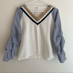 NWT Color Block Blouse